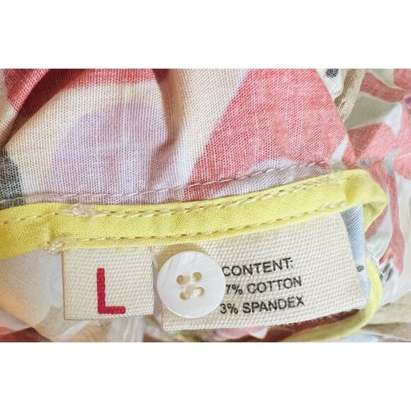 CeliaB Freya Dress Large Floral Multicolor Button Down MIDI Pockets Drawstring - Picture 12 of 15